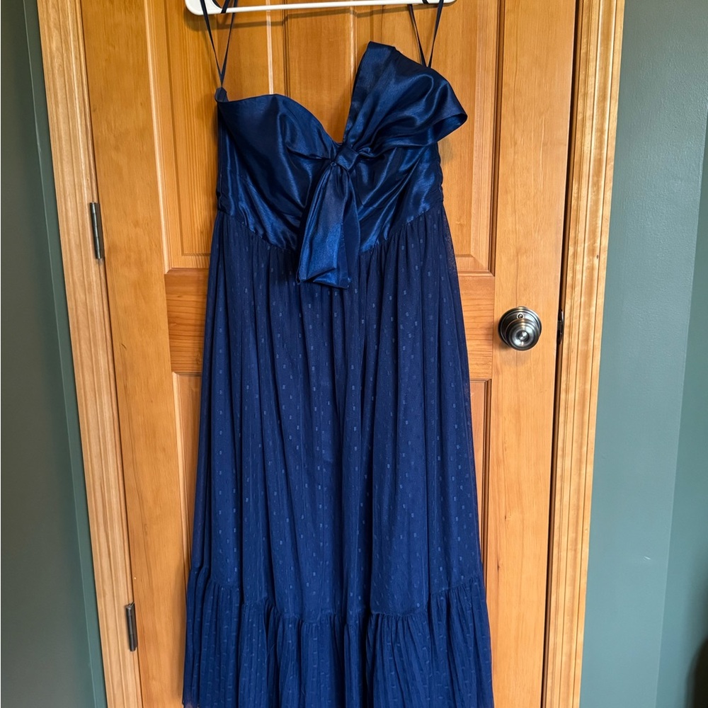 Hutch strapless bow Midi Dress